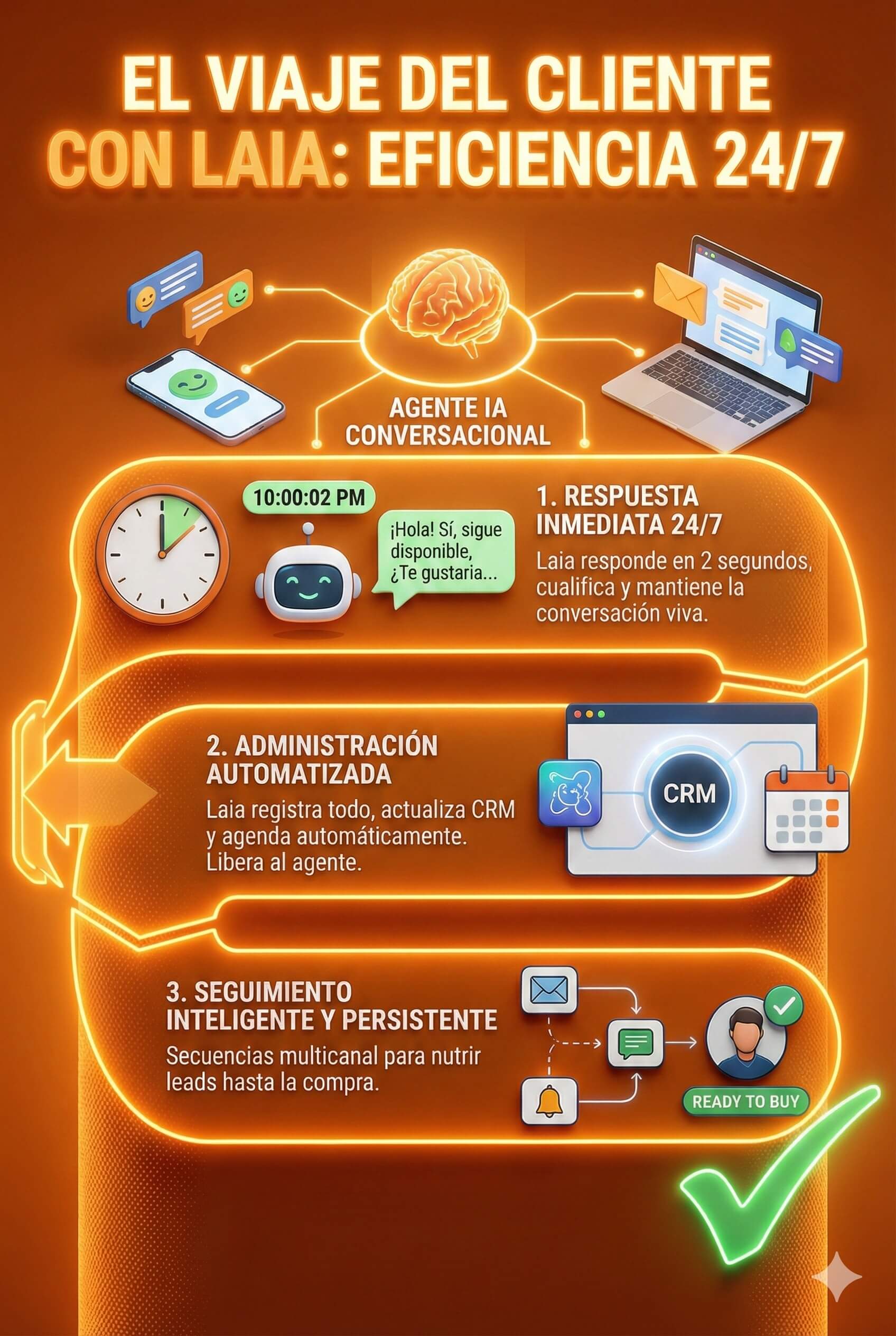Comparativa: Flujo de clientes con IA