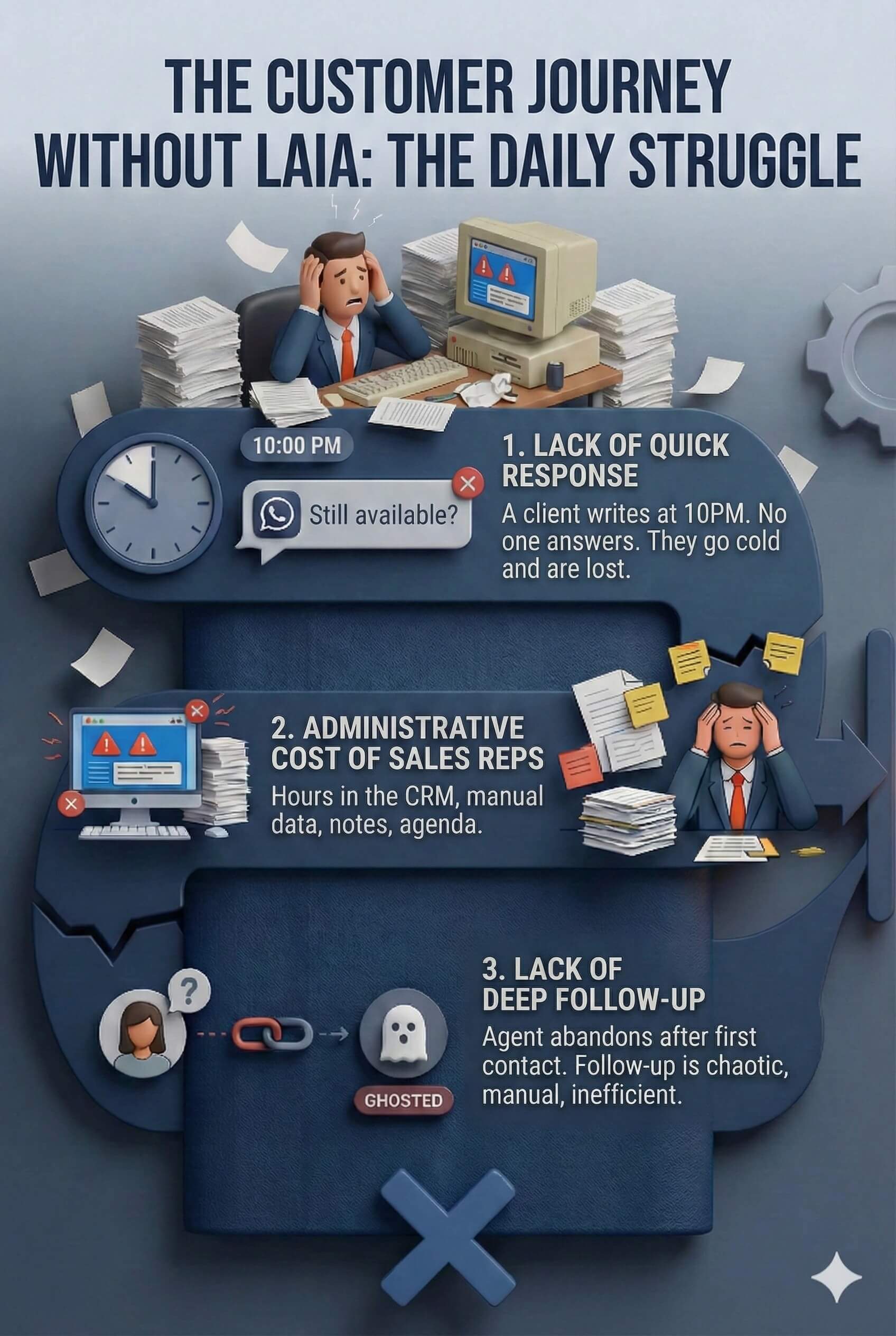 Comparison: Client flow with and without AI